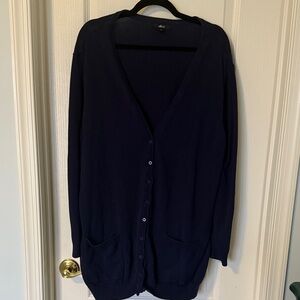 Ellos Dark Blue Oversized Cardigan Size 1X